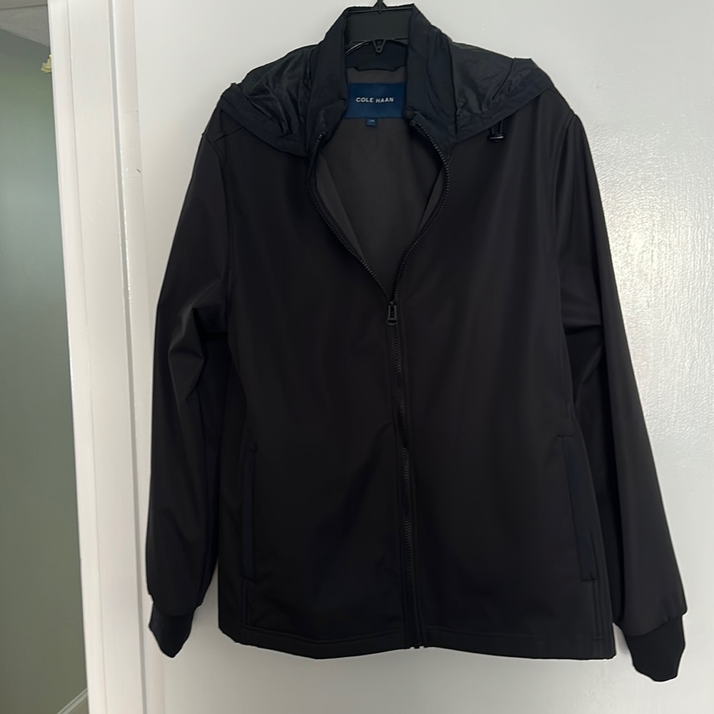 Men’s Lined Cole Haan Hooded Windbreaker.